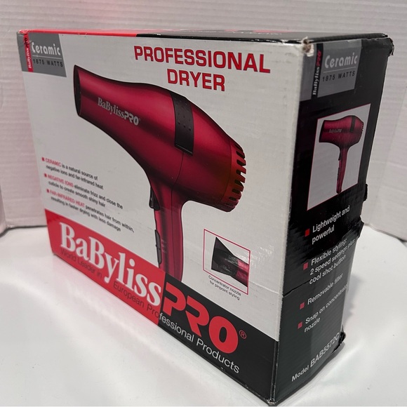 BaBylissPRO Professional Ceramic Hair dryer RED - Picture 3 of 5